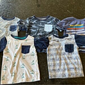 Kids' Navy and White Dinosaur Print T-Shirt